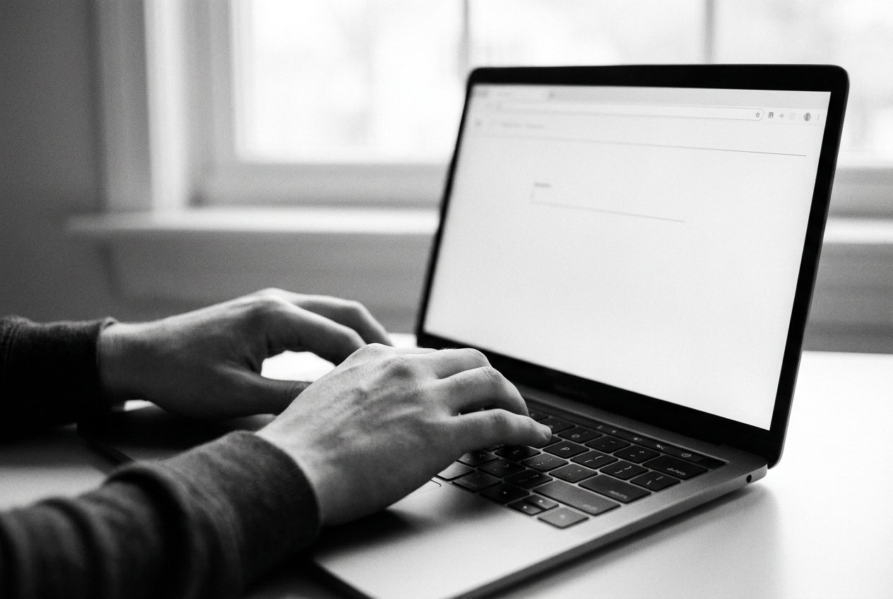 Arbeiten am Laptop